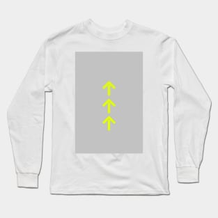 Neon yellow arrows up Long Sleeve T-Shirt